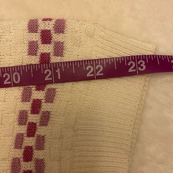 Alfred Dunner White Multicolored Stripes Faux Sweater Set Sz L petite - Picture 11 of 12